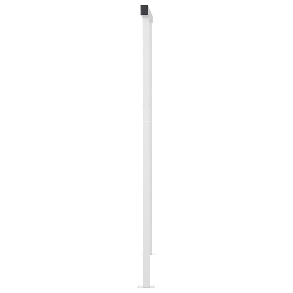 Automatic retractable awning with poles 4x3.5 m orange brown