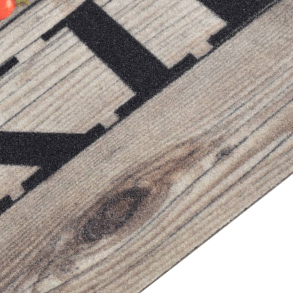 Kitchen rug washable Cooking grey 60x180 cm velvet