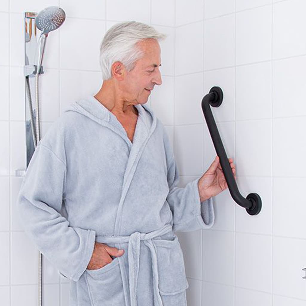 Grab bar 30 cm black aluminum