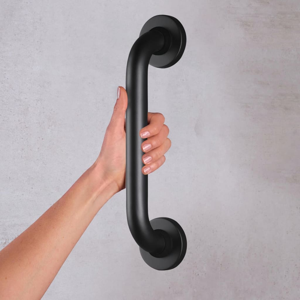 Grab bar 30 cm black aluminum