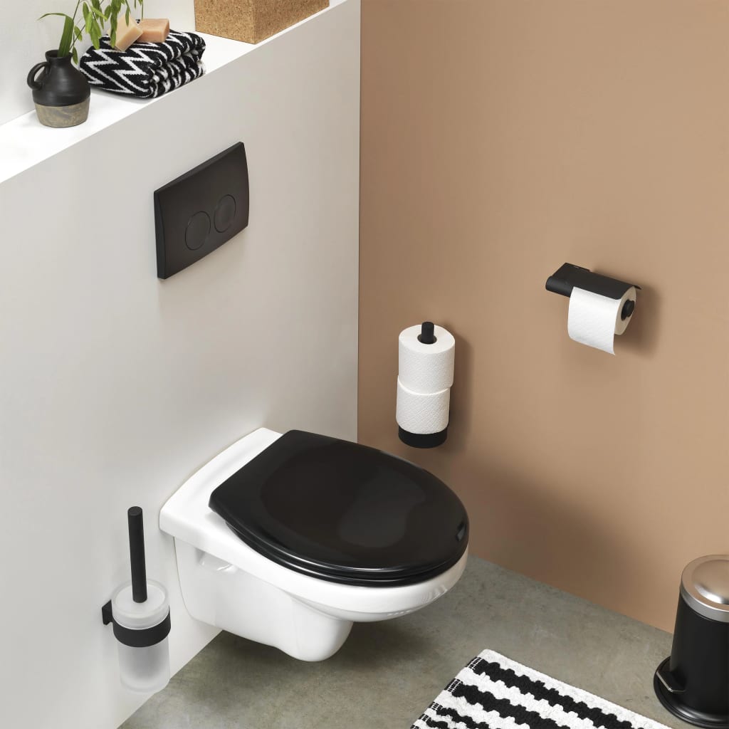 Extra toilet roll holder Bold matt black