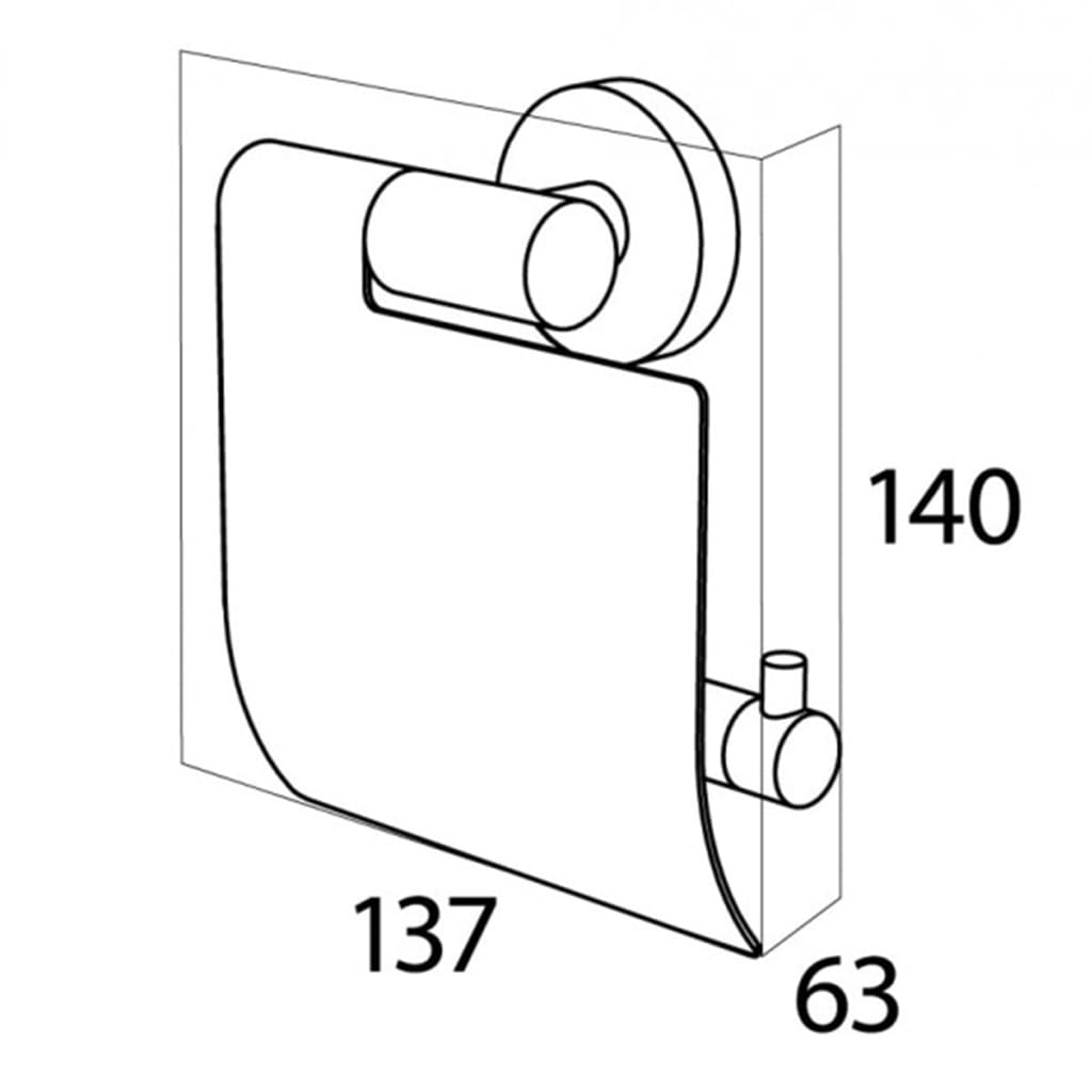 Toilet roll holder Boston silver 309130946