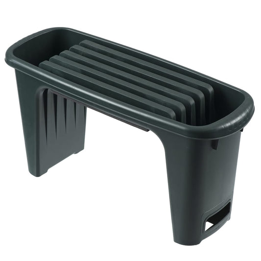 2 in 1 Garden Stool 65.5x25x34 cm green