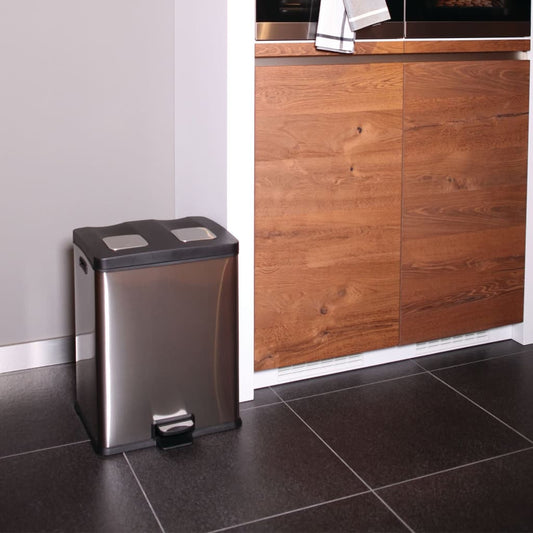 Pedal bin Rejoice 2x30 L matt silver