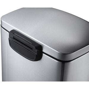 Pedal bin Della 50 L matt silver
