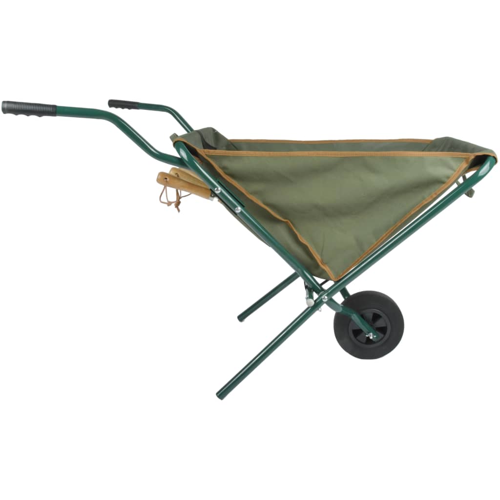 Foldable wheelbarrow green GT138