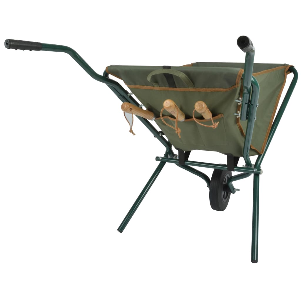 Foldable wheelbarrow green GT138
