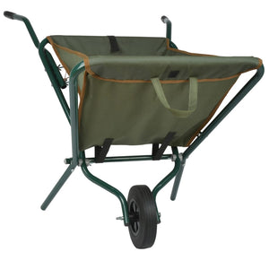 Foldable wheelbarrow green GT138