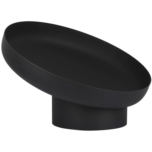 Fire bowl slanted black steel FF402