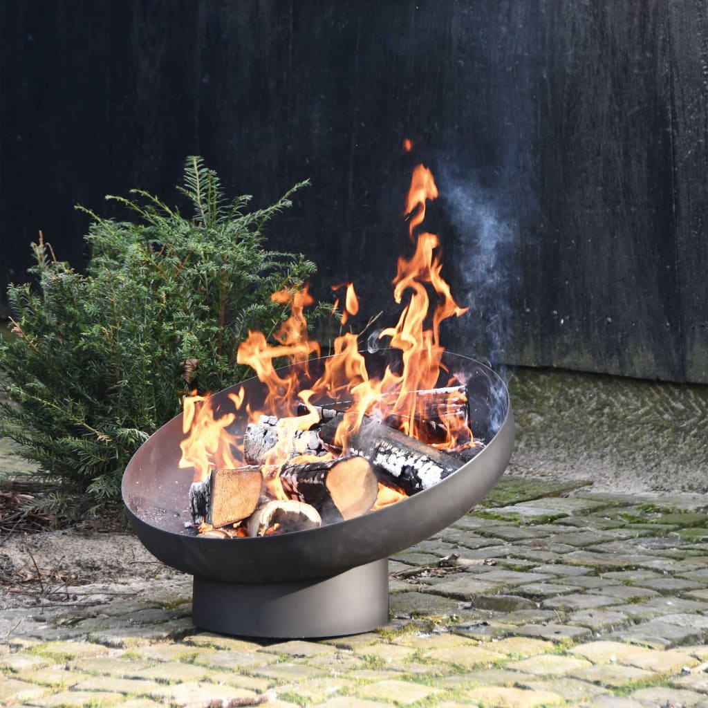 Fire bowl slanted black steel FF402