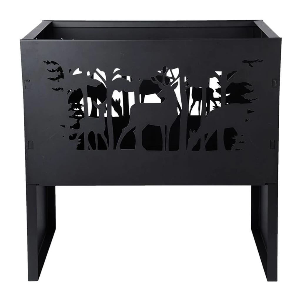 Rectangular deer campfire basket