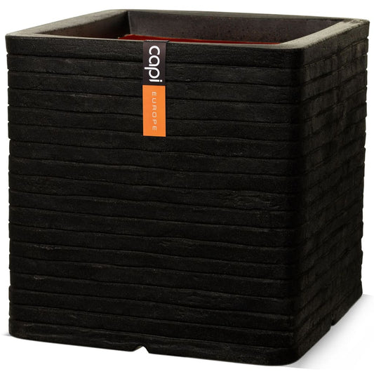 Plant pot Nature Row square 40x40 cm black KBLRO903