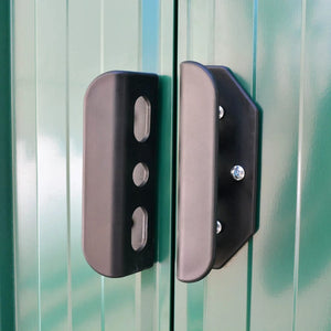 Garden storage shed green metal 257x205x178 cm
