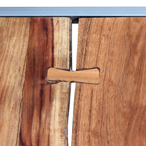 2-piece coffee table set solid acacia wood