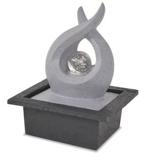 Indoor fountain with LED lights polyresin