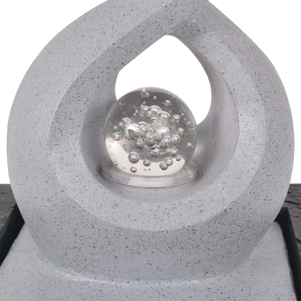 Indoor fountain with LED lights polyresin