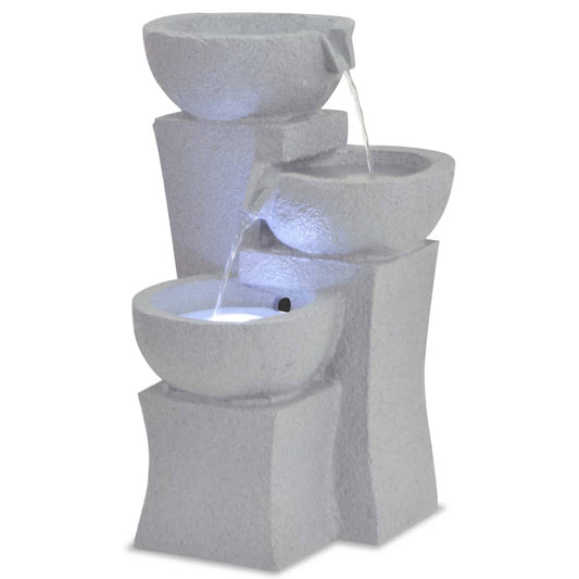 Indoor fountain with LED lights polyresin