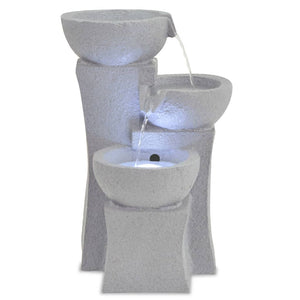 Indoor fountain with LED lights polyresin