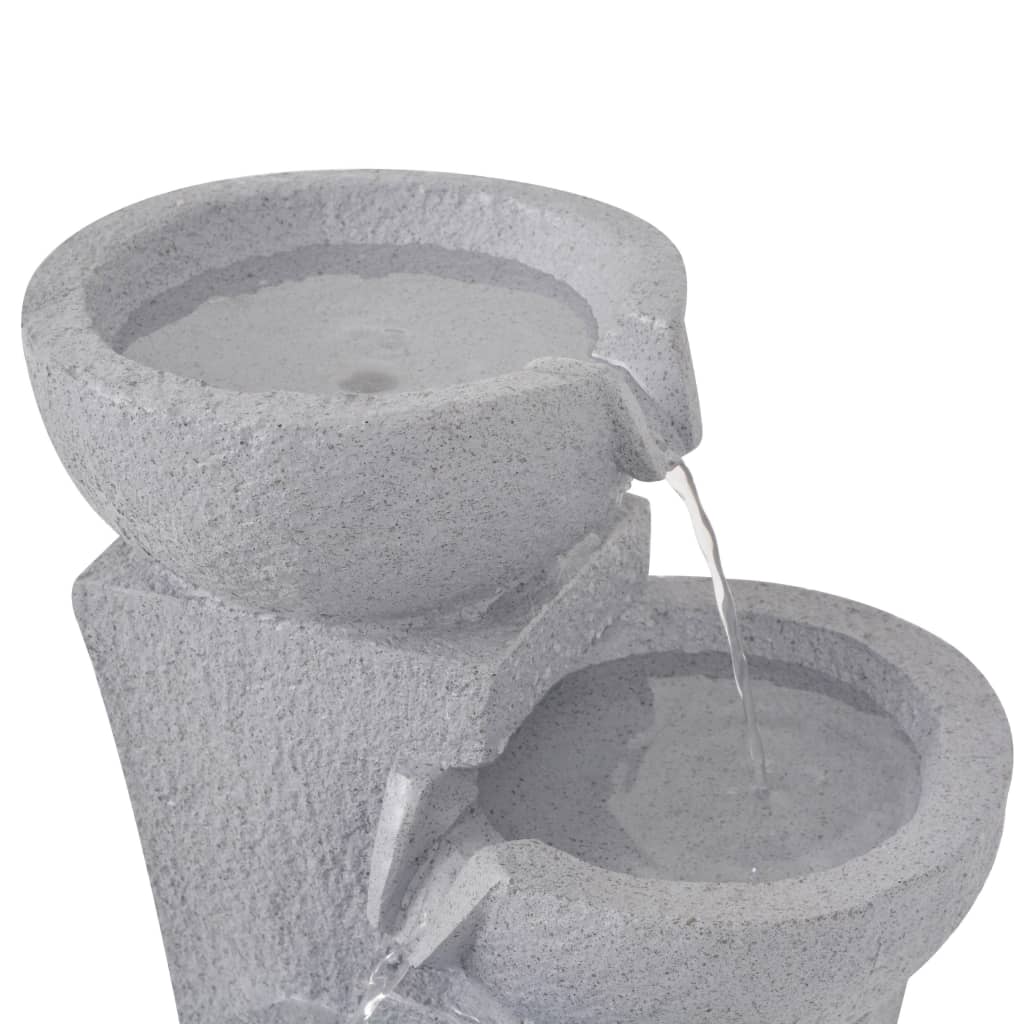Indoor fountain with LED lights polyresin