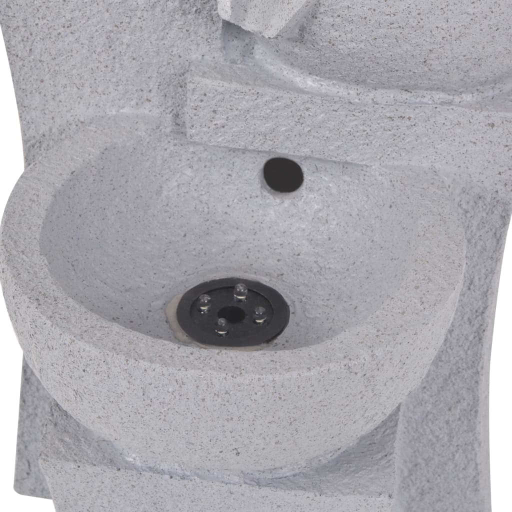 Indoor fountain with LED lights polyresin
