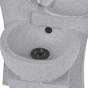 Indoor fountain with LED lights polyresin