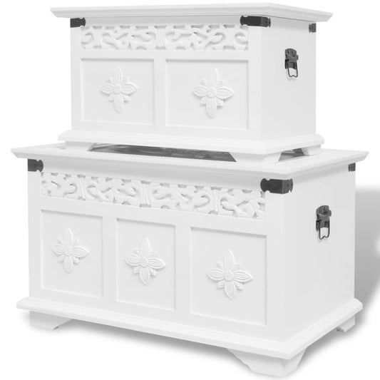 Coffin set 2 pieces white