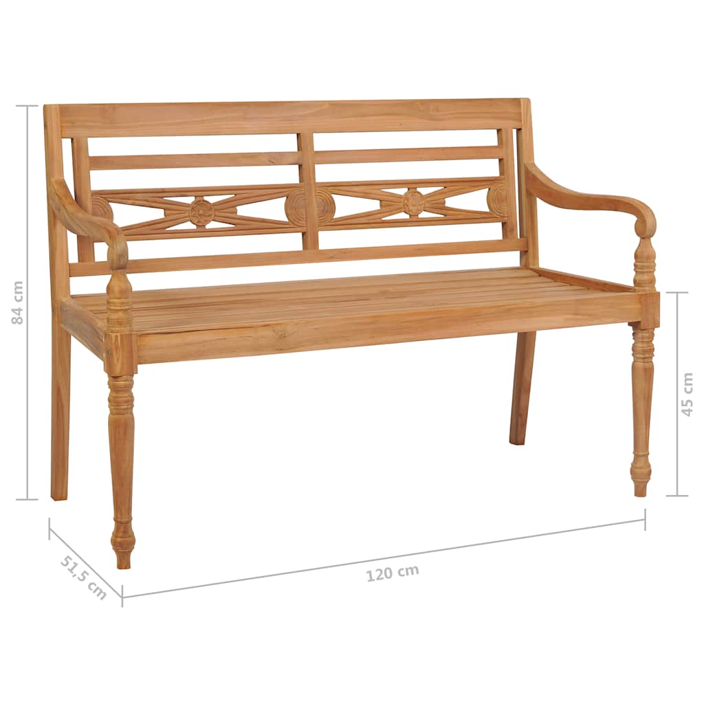 Batavia bench 120 cm teak