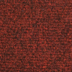 Self-adhesive stair mats needle punch 15 pcs 65x21x4cm red