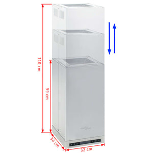 Kitchen hood LCD screen touch sensor 756 m³/h LED