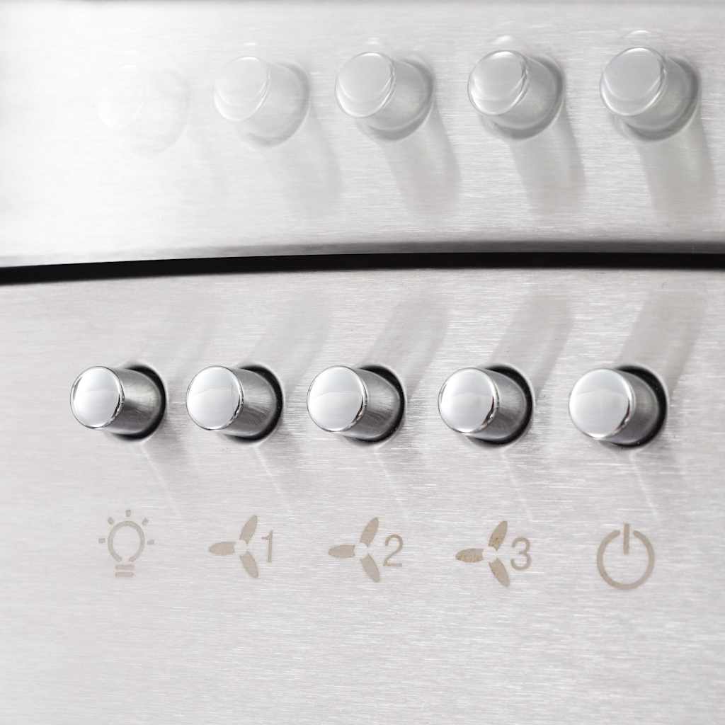 Wall-mounted kitchen hood 60 cm stainless steel 756 m³/h LED