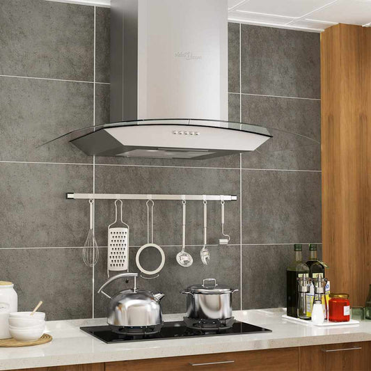 Wall-mounted kitchen hood 60 cm stainless steel 756 m³/h LED