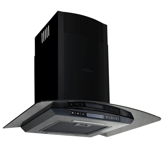Wall-mounted kitchen hood stainless steel 756 m³/h 60 cm black