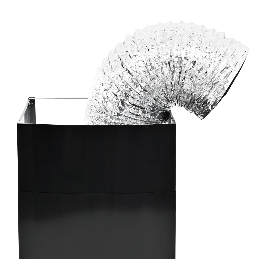 Wall-mounted kitchen hood stainless steel 756 m³/h 60 cm black