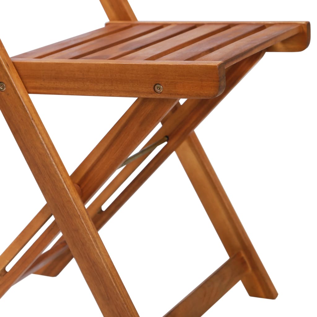 Outdoor bistro chairs 2 pcs solid acacia wood