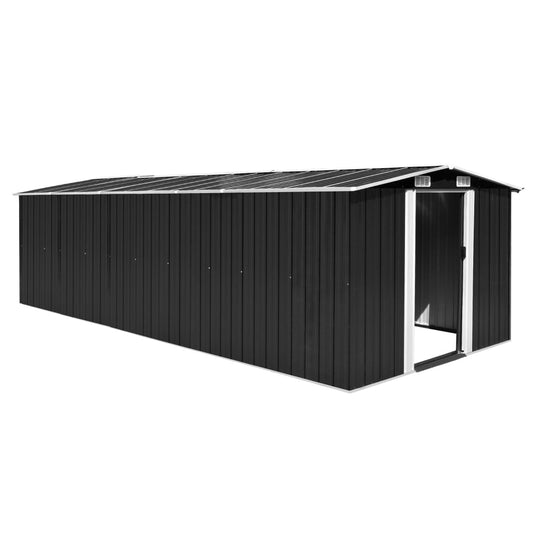 Garden shed 257x580x181 cm metal anthracite
