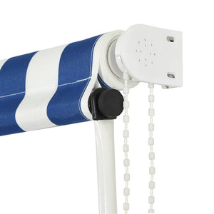 Retractable awning 250x150 cm blue and white