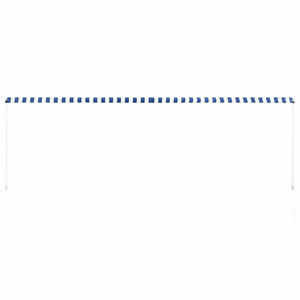 Retractable awning 400x150 cm blue and white
