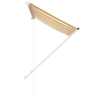 Retractable awning 150x150 cm yellow and white