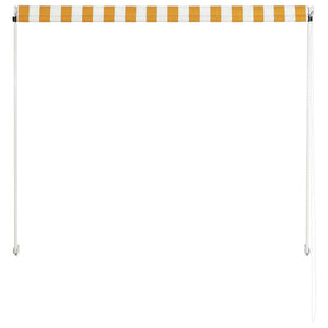 Retractable awning 150x150 cm yellow and white