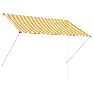 Retractable awning 200x150 cm yellow and white