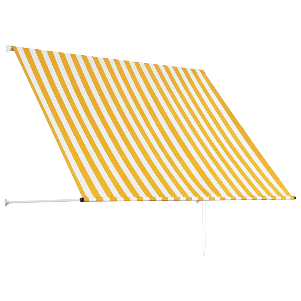 Retractable awning 200x150 cm yellow and white