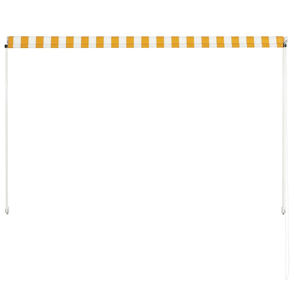 Retractable awning 200x150 cm yellow and white