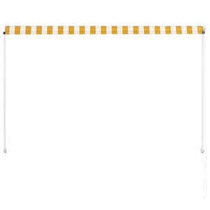 Retractable awning 200x150 cm yellow and white