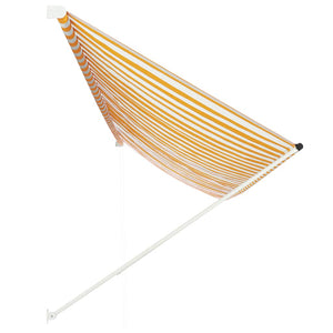 Retractable awning 400x150 cm yellow and white