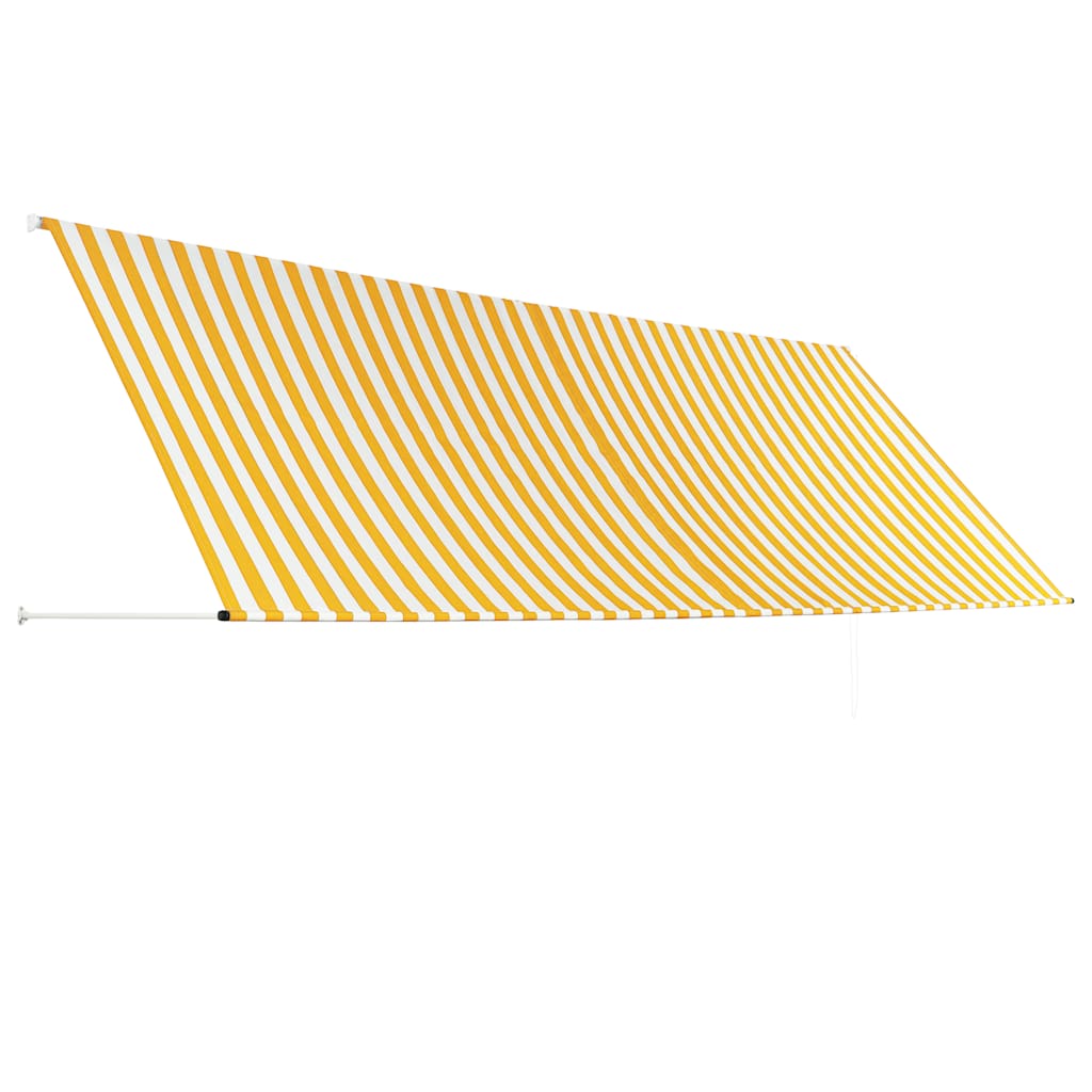 Retractable awning 400x150 cm yellow and white