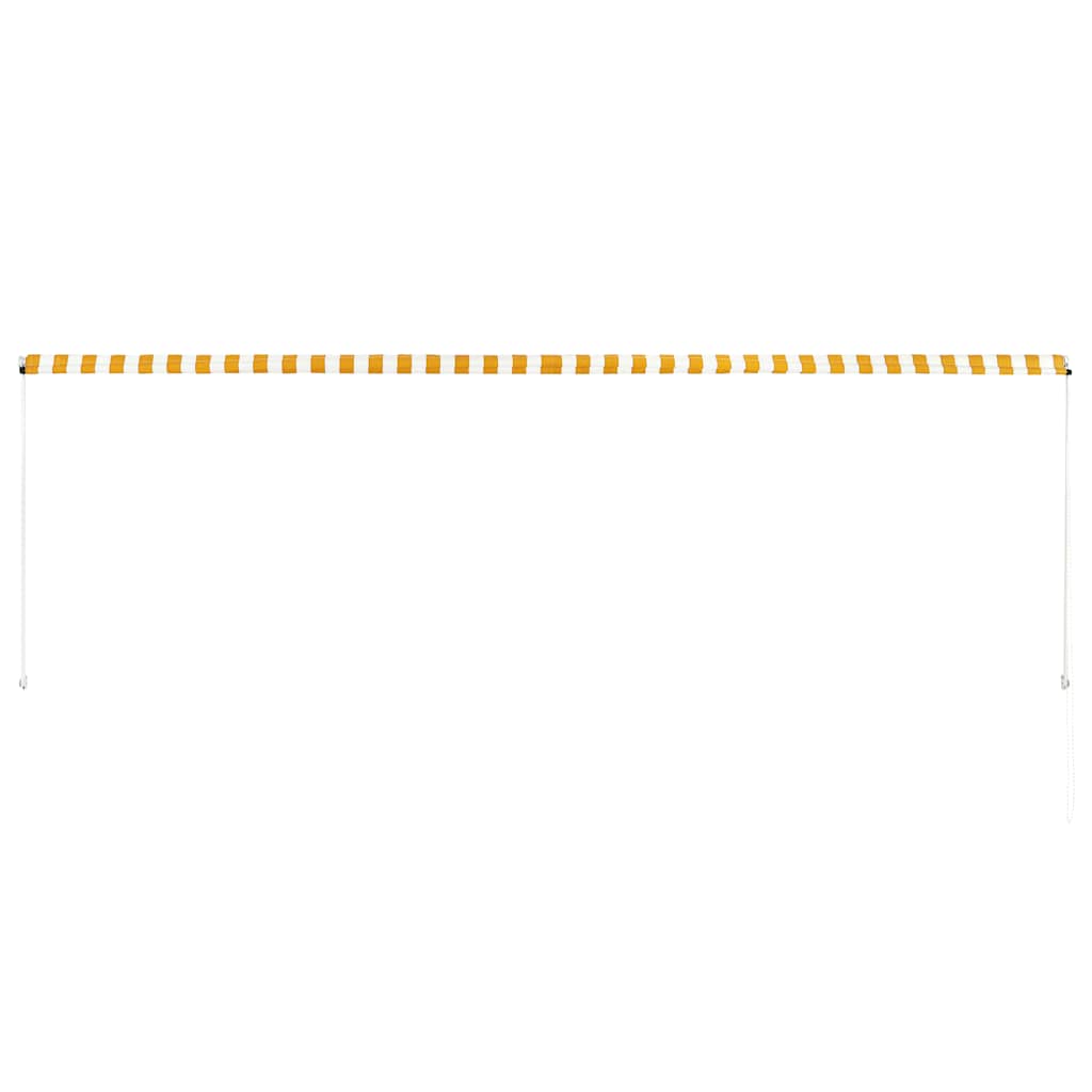 Retractable awning 400x150 cm yellow and white