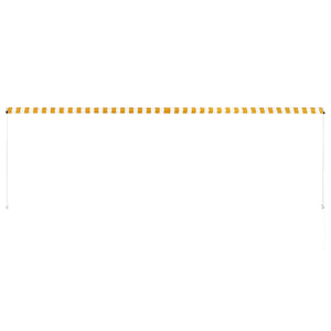 Retractable awning 400x150 cm yellow and white