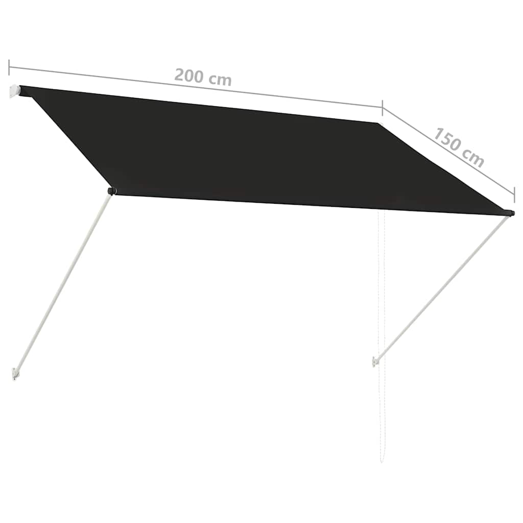 Retractable awning 200x150 cm anthracite
