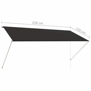 Retractable awning 250x150 cm anthracite