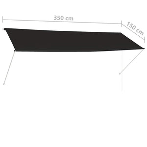 Retractable awning 350x150 cm anthracite